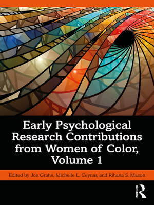 cover image of Early Psychological Research Contributions from Women of Color, Volume 1
